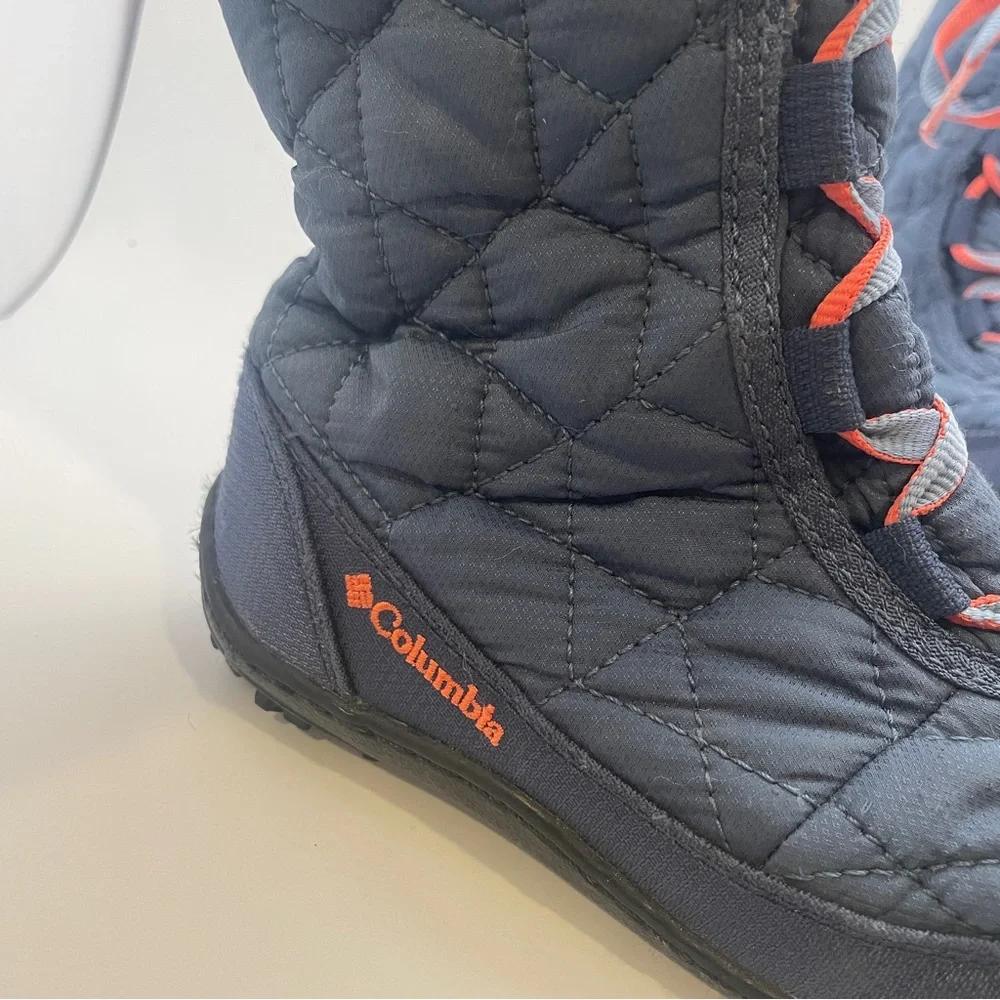 Columbia Minx Mid II Omni-Heat‎ Blue Lace Up Snow Boots Girls Size 2